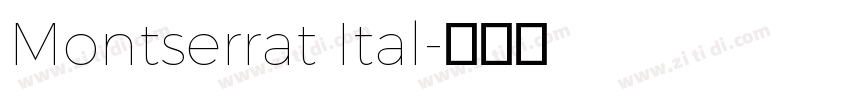 Montserrat Ital字体转换
